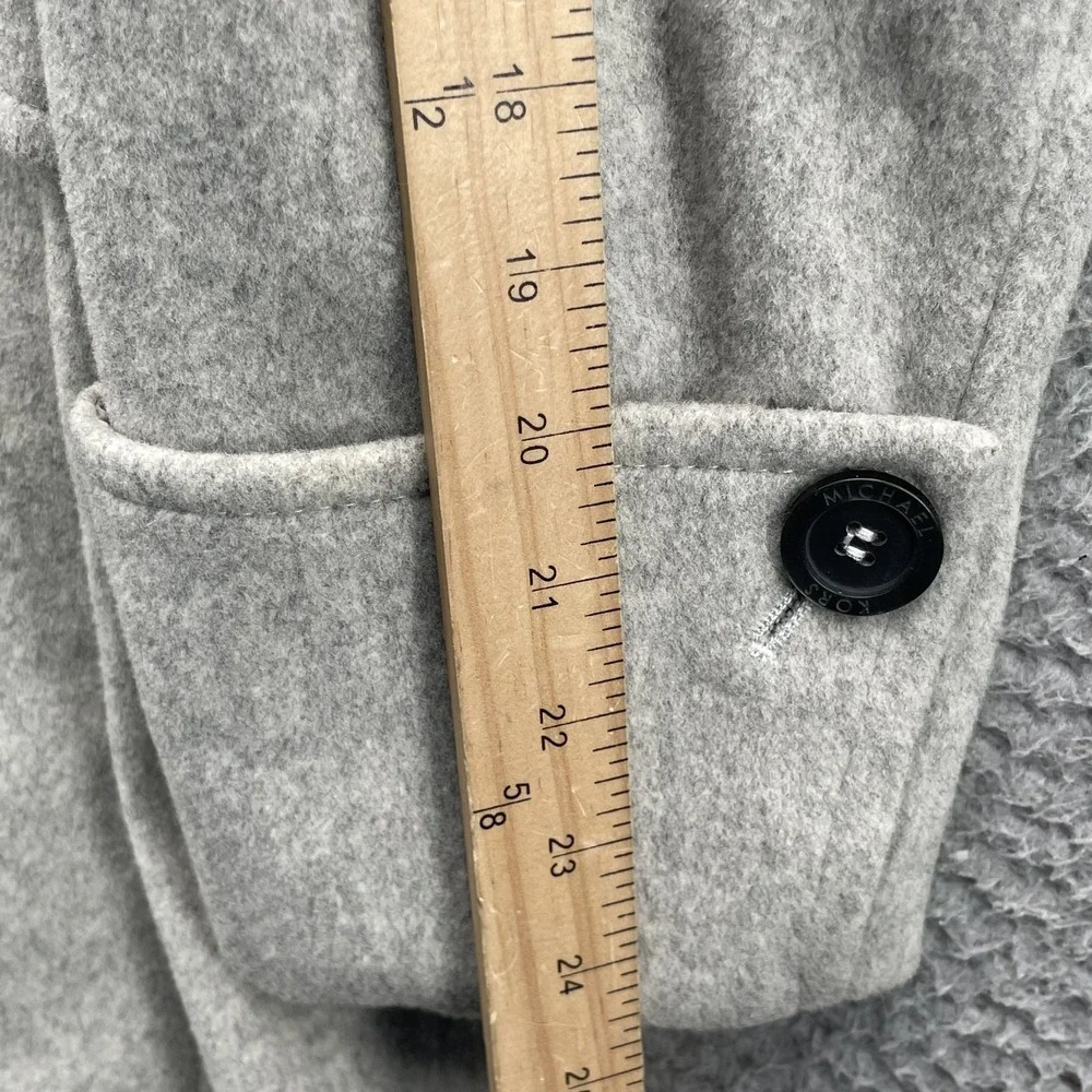 Michael Kors Pea Coat Women's‎ 14 Gray 100% Wool Preppy Corpcore Academia 60's